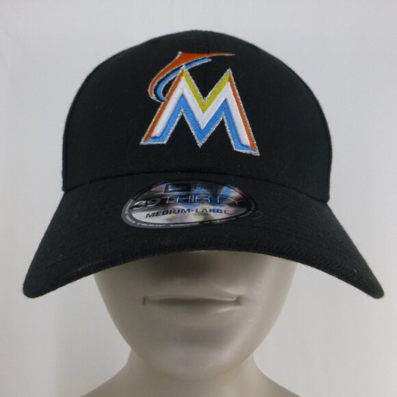 Miami Marlins Men’s New Era 39Thirty Flex Fit Hat - Picture 11 of 15